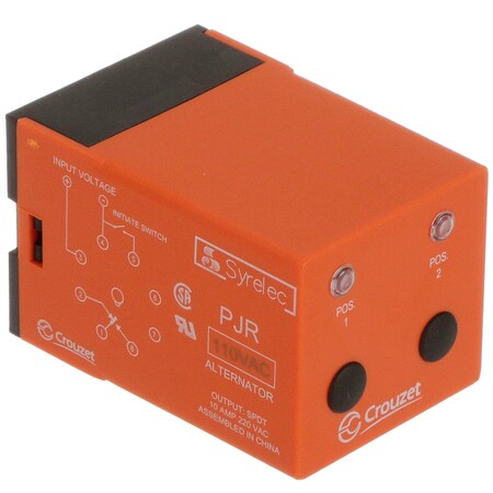 Crouzet Alternating Relay, 8-Pin Plug-In, SPDT 10A, 110 VAC, 20PK PJR110A