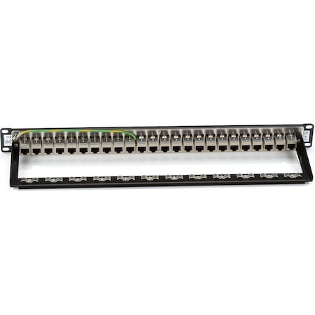 Black Box CAT6 FEED-THROUGH PATCH PANEL - 1U, SHIELDED, 24-PORT, RJ45 JPM814A