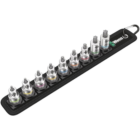 Wera Belt B 3 TORX HF Zyklop bit socket set with holding function, 3/8 in drive, 9 pieces 5003972001