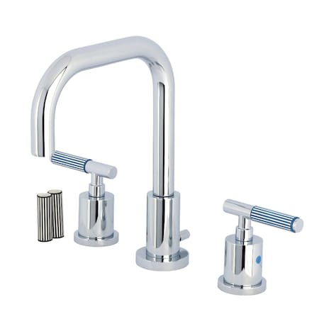 Kingston Brass Widespread Bathroom Faucet with Brass Pop-Up, Polished Chrome FSC8931KPS