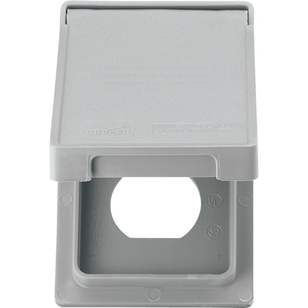 Eaton Wiring Devices Cover, 7 in L, 4-1/2 in W, Rectangular, Thermoplastic, Gray, Electro-Plated S2962