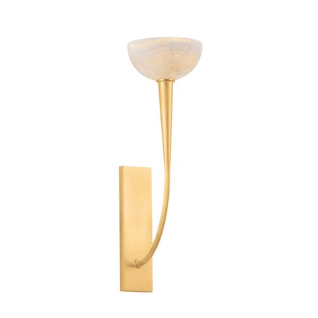 Hudson Valley Lighting Maywood 1 Light Wall Sconce in Vintage Gold Leaf Finish 9020-VGL