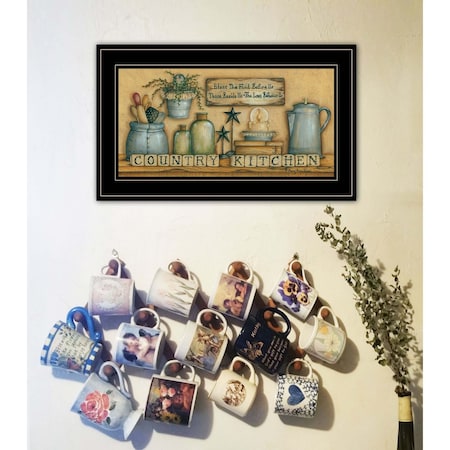Homeroots Country Kitchen 7 Black Framed Print Kitchen Wall Art 406568