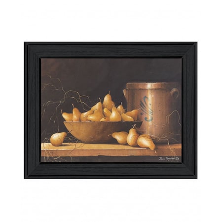 Homeroots Pears and Crocks 1 Black Framed Print Wall Art 407423