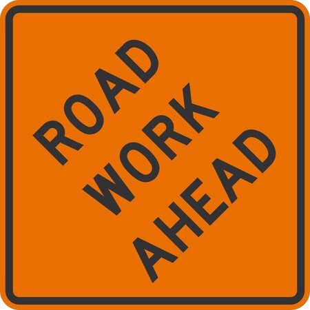Lyle W20-1D, Road Work Ahead, 24x24, High Intensity Prismatic, Orange G-13283-HI_24x24