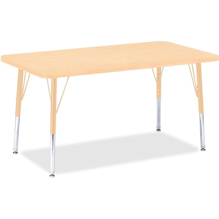 Jonti-Craft Berries Rectangle Activity Table, 24 in. x 36 in., E-height, Maple/Maple/Camel 6478JCE251