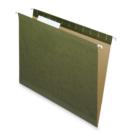 Pendaflex Reinforced Hanging File Folders- Untabbed- Kraft- Letter- Standard Green- 25/Box, 25PK 4152