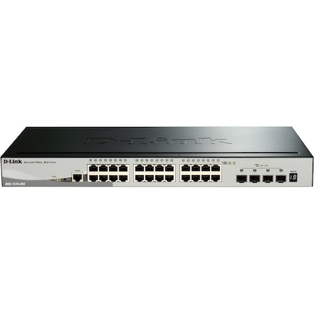 D-Link GIGABIT STACKABLE SMART MANAGED SWITCH WITH 10G UPLINKS. 4 X 10G DGS-1510-28XMP