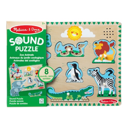 Melissa & Doug Zoo Animals Sound Puzzle, 8-Piece Set 727