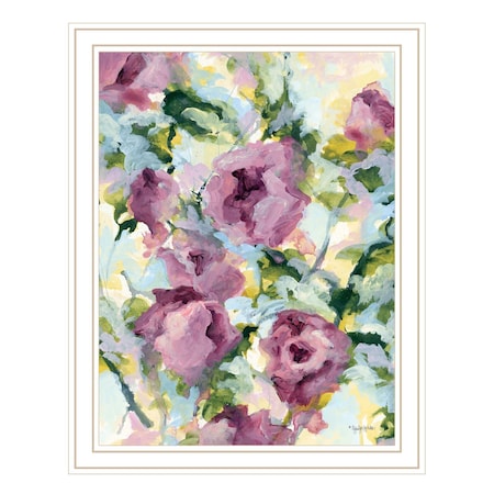 Homeroots Abstract Floral White Framed Print Wall Art 529923