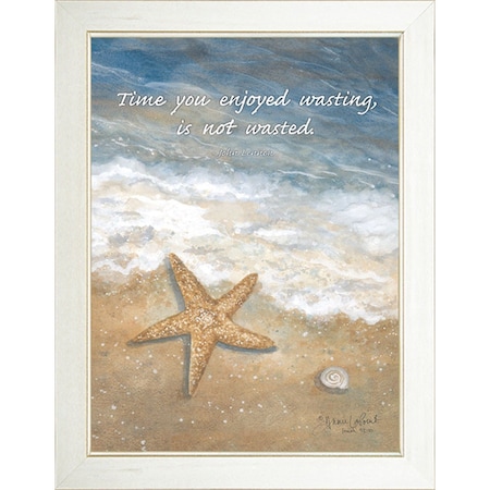 Homeroots Time Wasted White Framed Print Wall Art 404291