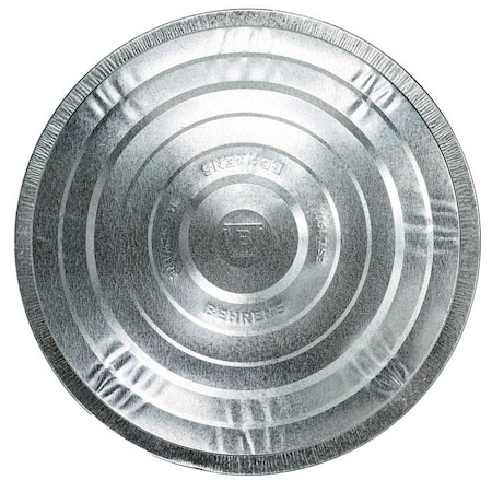 Behrens Trash Can Lid, Galvanized Steel, Silver, For: 31 gal Cans 38113