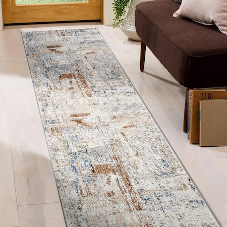 World Rug Gallery Multi-Tonal Runner Rug 2 ft 3 in x 6 ft Multi WR203MULTI23X6