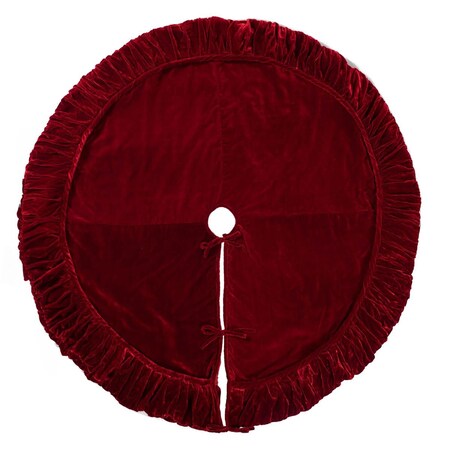 Vickerman 60 in. Plush Red Velvet Tree Skirt QTX17751