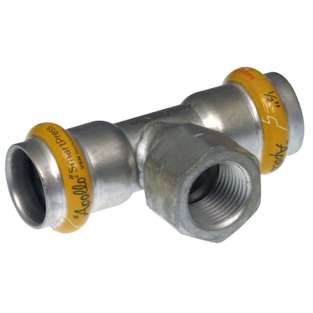 Apollo Tee, SS, Press-fit 2", FNPT 1/2", 2" 123456886