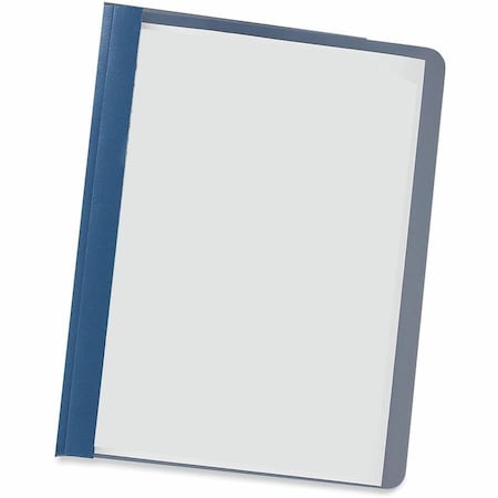 Universal Clear Front Report Cover, Tang Fasteners, Letter Size, Dark Blue, 25/Box UNV57122***