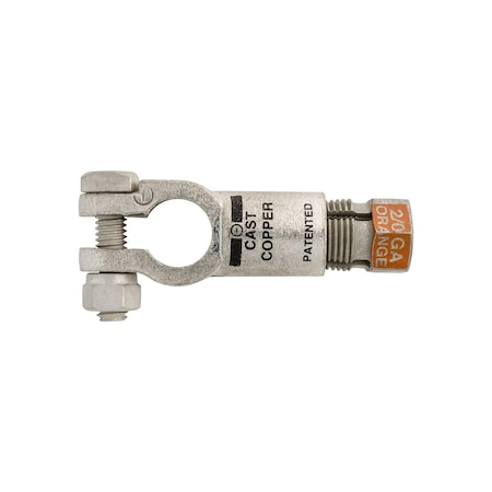 Auveco Compression Battery Cable Terminal Negative Orange, 2PK 15608