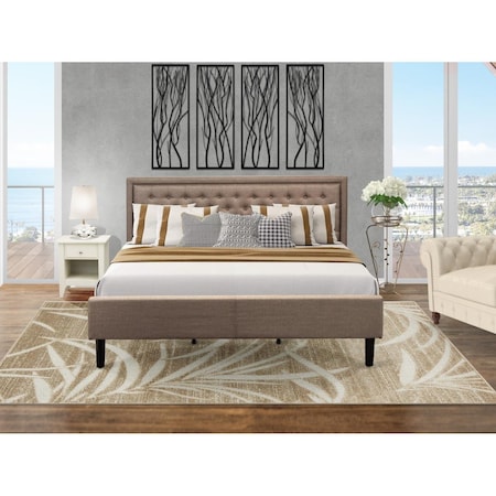 East West Furniture 2 Piece Kendall King Size Bedroom Set - Black KD16K-1GA0C