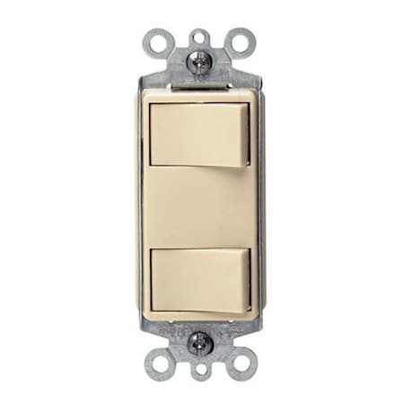 Decora 017540IS Leviton Ivory Double Combination Switch 3068194