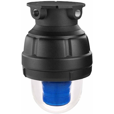 Federal Signal Strobe Light, Blue, Strobe Tube, 24V DC, 80 FPM, 8 13/16 in Dia., Surface 27XST-024B-4-MOD
