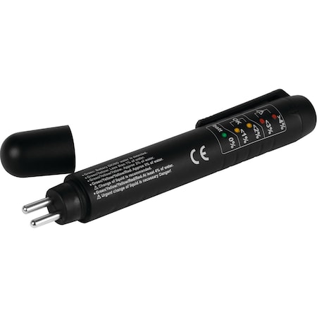 Performance Tool Brake Fluid Tester, Moisture Level, 5 LED, DOT 4 Calibrated W181