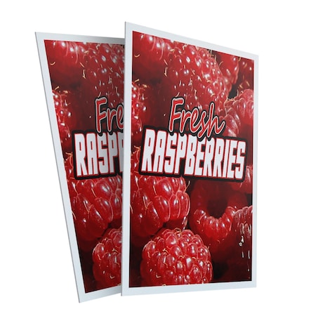 Signmission Fresh Raspberries, Plastic Signs Only 24 Inch x 36 Inch, Corrugated Plastic, 2PK CSB-2436-2PACK-Fresh Raspberries