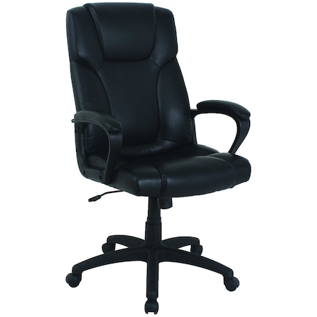We'Re It Link, the Big & Tall it Office Chair with Black Bonded Leather, 350 lb Weight Capacity OFDBT8800-BLK
