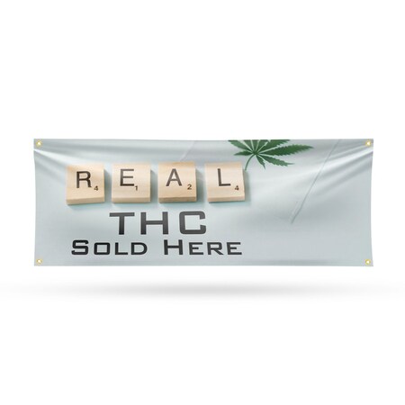 Signmission Real THC, 18 Inch x 48 Inch, Vinyl Banner B-30830