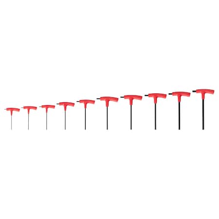 Tekton Flat End Hex T-Handle Key Set, 10-Piece 2-10 mm KTX90202
