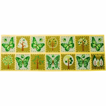 Floortex Door Mat, Nylon Fibres, 0.2 in Thick, Multi-colored, 20 in W x 55 in L FR4SR2055TG
