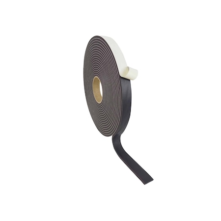 Wod Tape PVC Foam Tape Seal Window and Door Sound Proof Insulation: 1in x 50 ft 3/16 Thick, 24PK WOD SSMDFT-3/16-01000-24-50-BLA