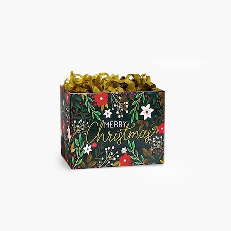 Nashville Wraps Botanical Christmas Basket Box, Small 6.75x4x5, 6PK BCS