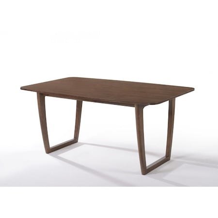 Homeroots 63" Walnut Rectangular Dining Table 486043