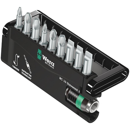 Wera Bit-Check 10 Universal 3, 10 pieces 5056375001
