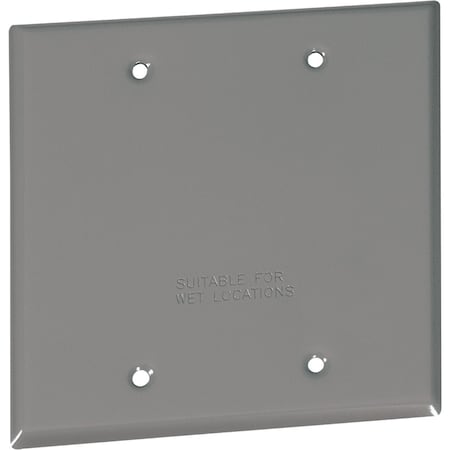Southwire Double Gang Gray Weatherproof Blank Cover WC2B-UPC