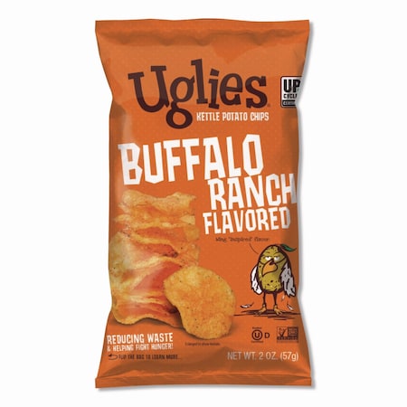 Uglies Kettle Potato Chips, Buffalo Ranch, 2 oz Bags, 24PK DFN26181