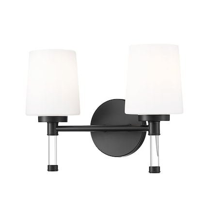 Z-Lite Henri Matte Black 2 Light Vanity 7700-2V-MB