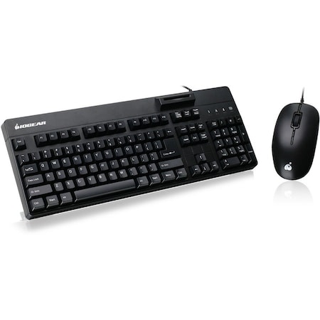 Iogear TAA-Compliant Keyboard with Built in CAC Reader & Mouse ,  GKBSR202TAAKIT