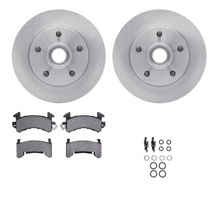 Dynamic Friction Co DFC Brake Rotor- Heavy Duty Brake Pad includes Hardware 6412-47010