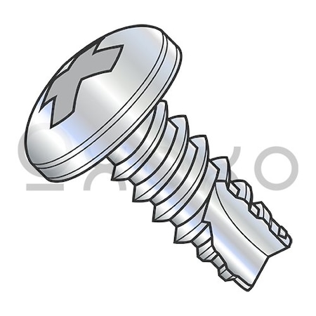 Oxoxo 2-32X3/4 Phillips Pan Thread Cutting Screw Type 25 Fully Threaded Zinc And Bake, 10000PK 355847