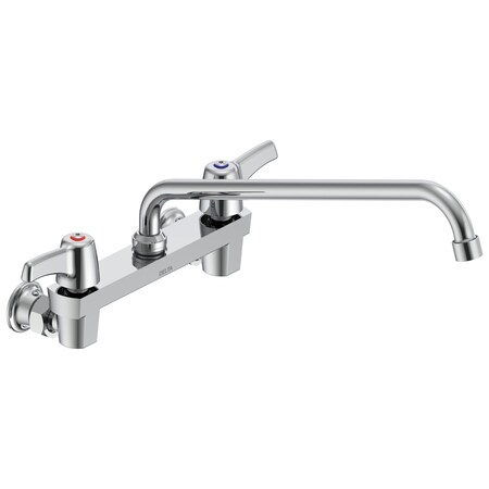 Delta Commercial 28C3 / 28C4 / 28C6 Two Handle 8 In Wallmount Service Sink Faucet In Chrome 28C4233-S8