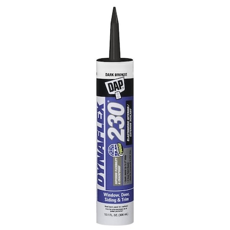 Dynaflex 230 Premium Sealant, Dark Bronze, 1 day Curing, 40 to 100 deg F, 10.1 oz Cartridge 18420
