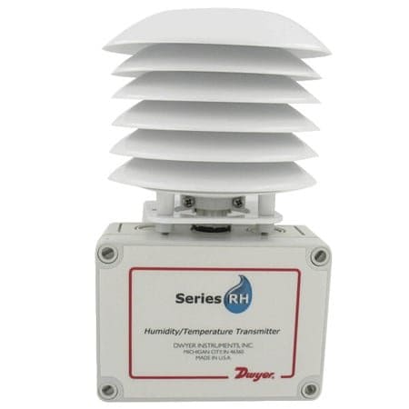 Dwyer Instruments 6 plate solar radiation shield for sintered filter version RH transmitters. RHRS