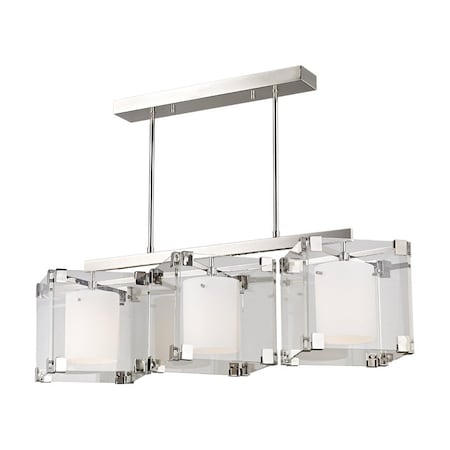 Hudson Valley Lighting Achilles 3 Light Linear 53.75 In. Polished Nickel 4154-PN