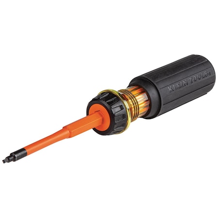 Klein Tools Flip-Blade Insulated Screwdriver, 2-in-1, Square Bit No 1 and No 2 32287