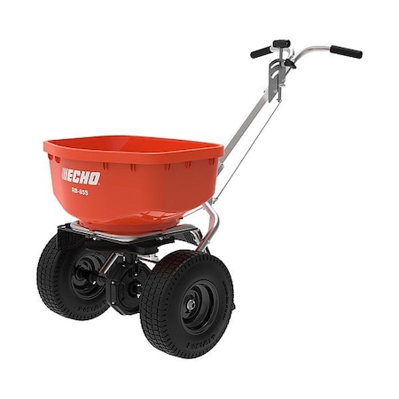 Echo 85 lbs Cap Broadcast Spreader for Grass Seed/Fertilizer/Salt/Ice Melt, T-Handle, 13 in Dia Wheel RB-85S