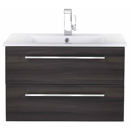 Cutler Silhouette Collection 30 in Wall Mount Bathroom Vanity - 2 Drawers With Top, Zambukka FV-ZAMBUKKA30