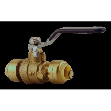 Homewardbound 0.5 in. Push Fit Forged Brass Ball Valve with Drain HO3359124