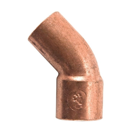Nibco 1/2 in. Sweat X 1/2 in. D Sweat Copper 45 Degree Elbow, 40PK CP-W01400D