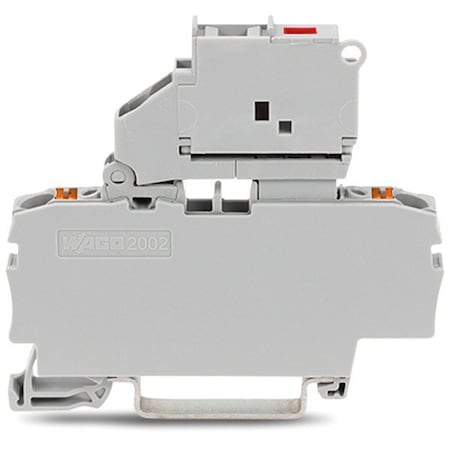 Wago Terminal Block, 2.6" L, 250V, Gray 2202-1611/1000-541